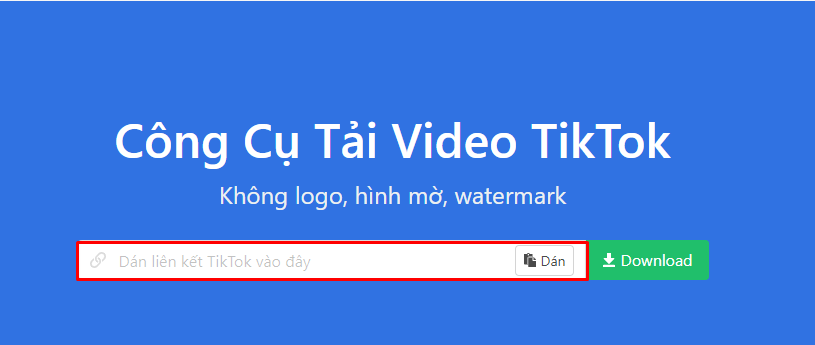 tai video tiktok khong logo