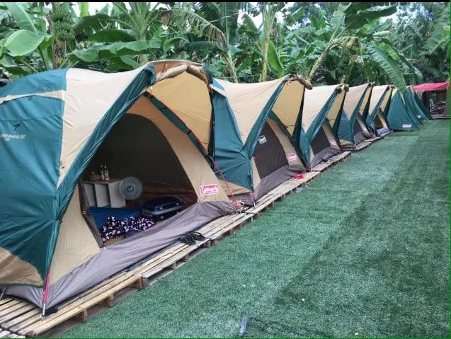 Alt: Bên trong lều tại Về Nhà Homestay
