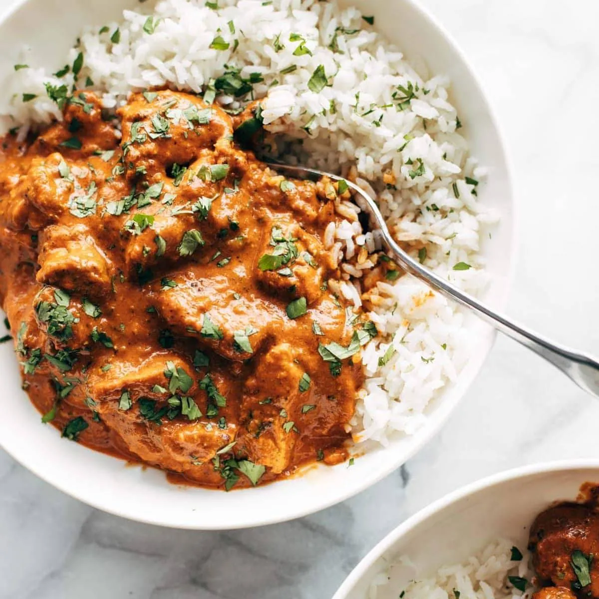 Alt: Gà Tikka Masala ăn kèm cơm trắng