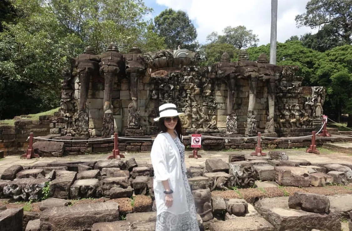 Alt: Quảng trường Đấu Voi tại Angkor Thom, Campuchia