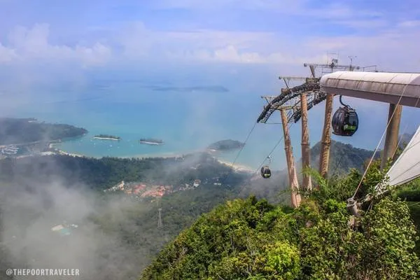 alt text: Bãi biển Langkawi với cát trắng và nước biển trong xanh