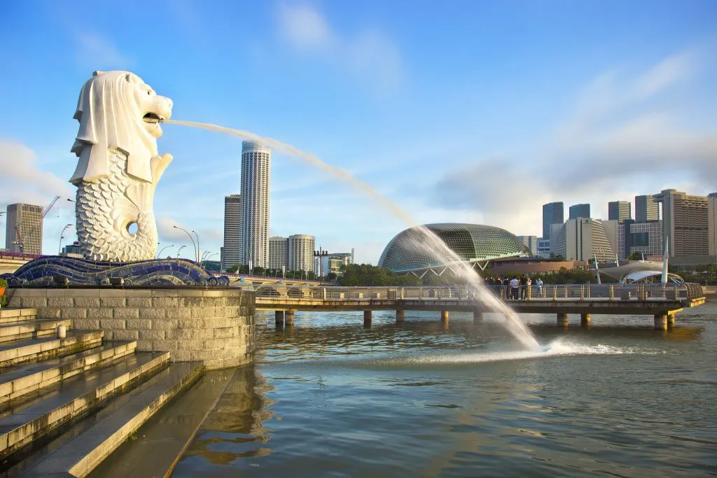 Alt text: Công viên sư tử biển Merlion Park - Singapore