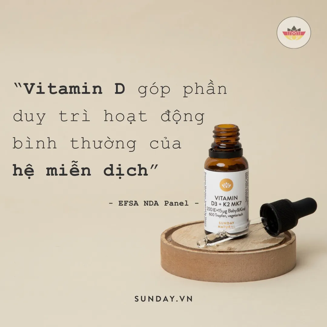 alt text: Hình ảnh minh họa tác dụng của vitamin D3 K2 MK7 Sunday Natural