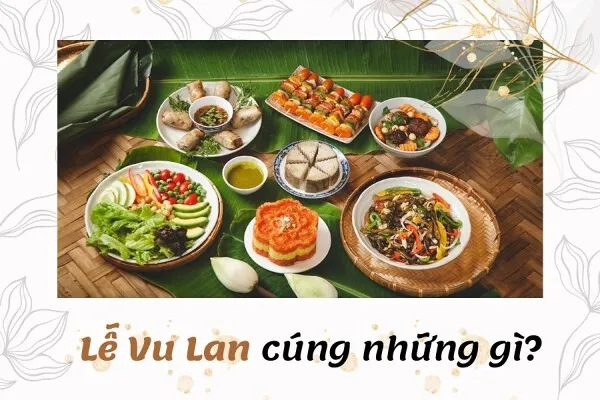 Alt text: Mâm cỗ mặn cúng gia tiên trong lễ Vu Lan