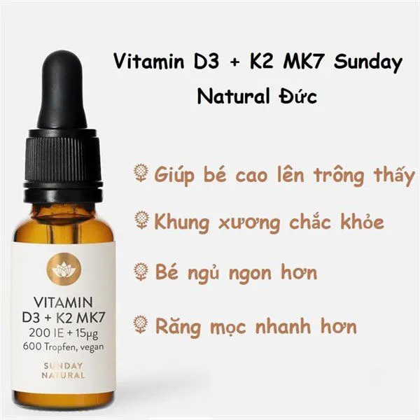 alt text: Vitamin D3K2 MK7 cho bé