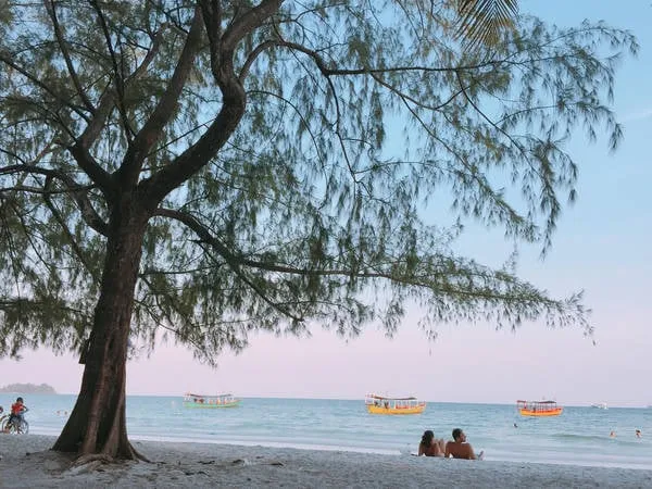 Bãi biển vô cùng đẹp. 
