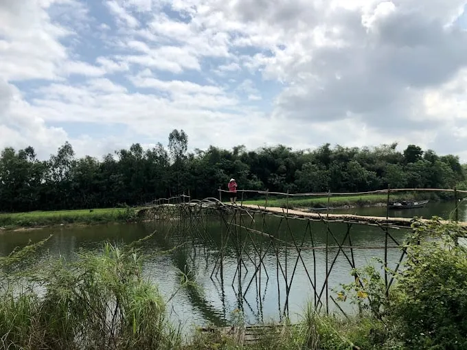 Bãi bồi Gò Đình nhìn từ cầu tre