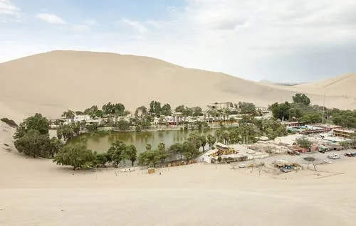 Bản đồ vị trí ốc đảo Huacachina tại Peru