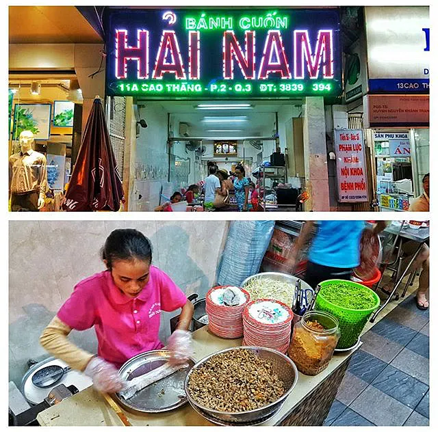 Bánh cuốn nóng hổi thơm ngon