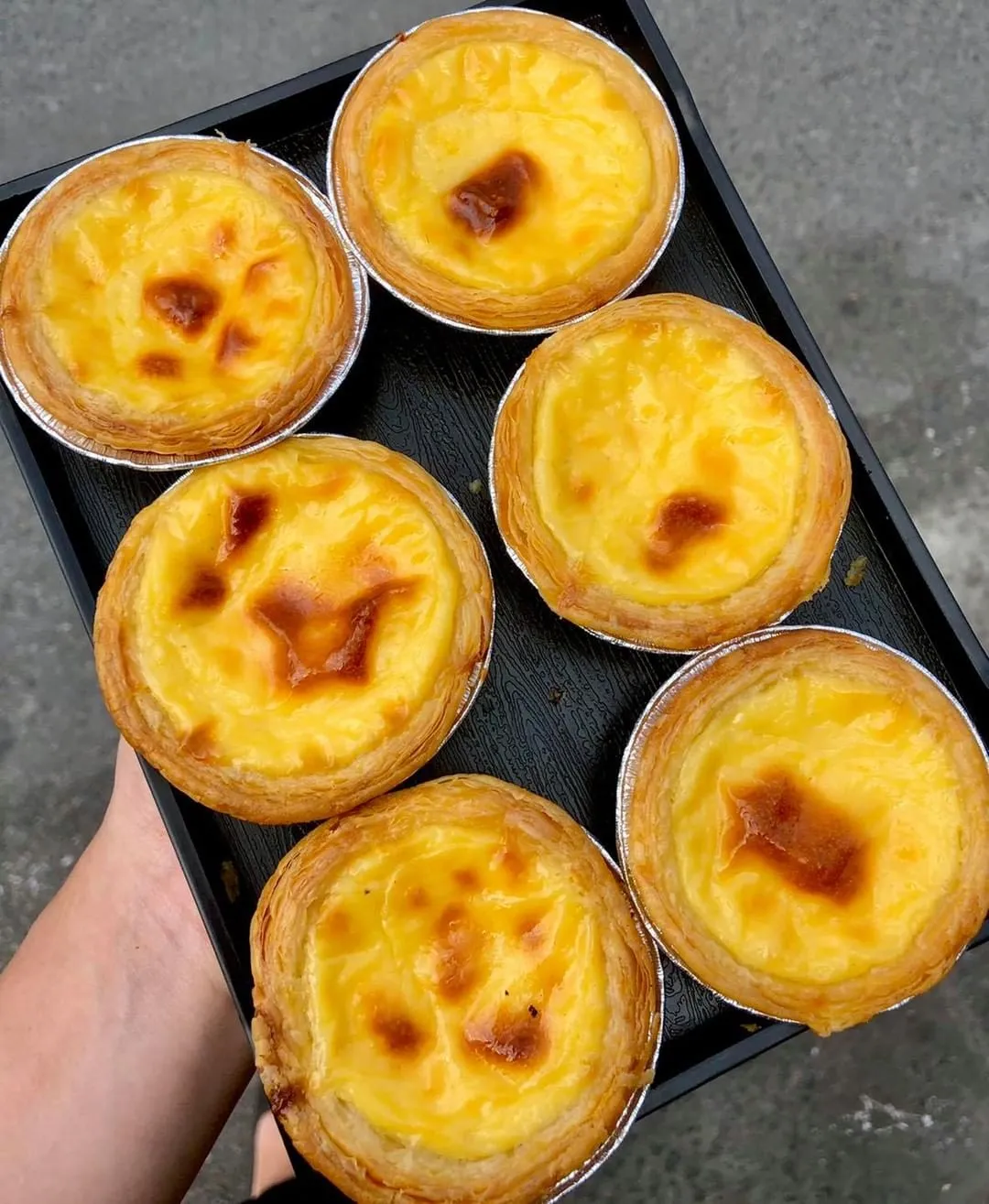 Bánh tart trứng Hồng Kông thơm ngon. Ảnh: @innie.bakery.