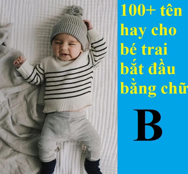 Bé trai đang cười