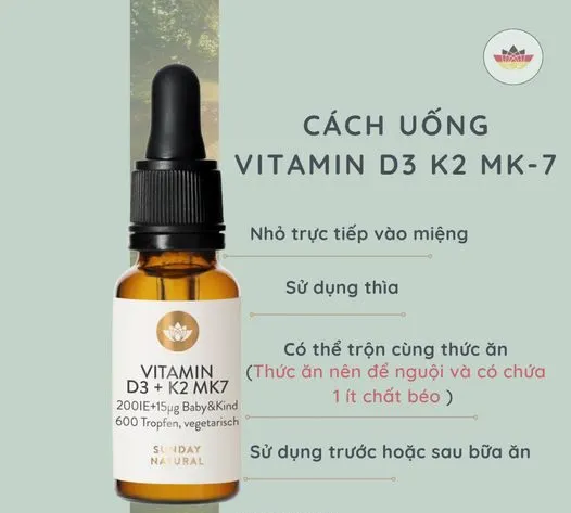 Bé uống vitamin D3K2