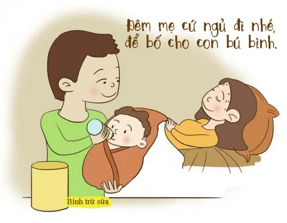 Bố giúp mẹ việc nhà