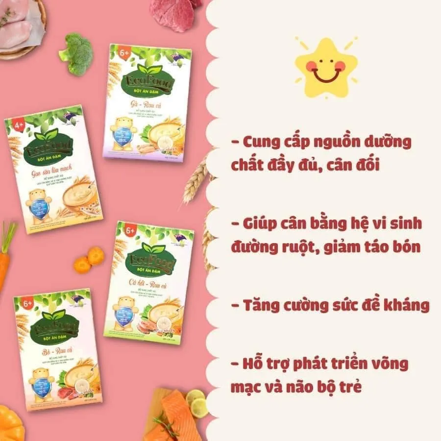 Bột ăn dặm Ecofood nhiều hương vị