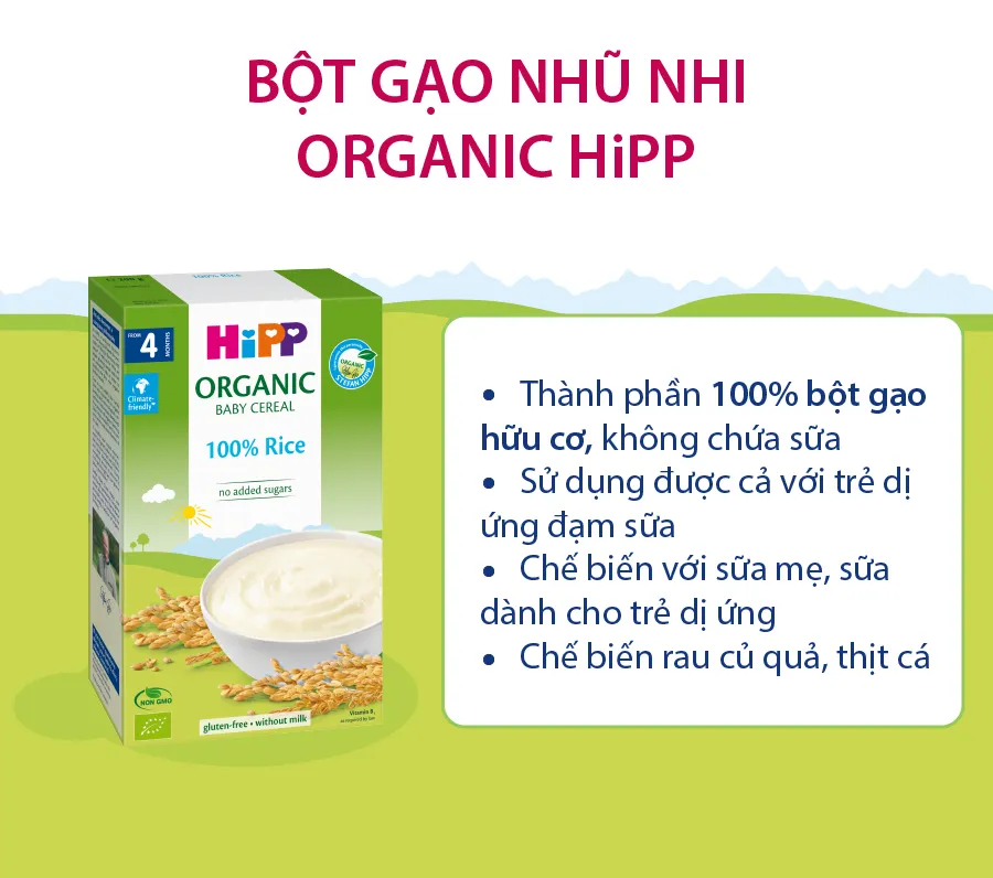 Bột ăn dặm Hipp hữu cơ