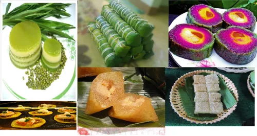 Các món ăn được chế biến từ gạo tại Lễ hội
