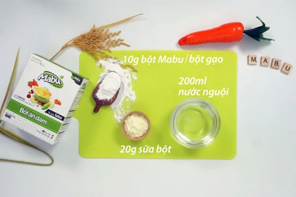 Cách nấu bột ăn dặm Mabu
