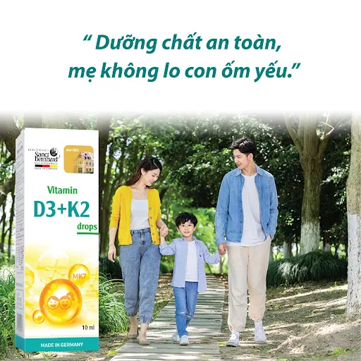 Cách sử dụng Vitamin D3 K2 Drops Sanct Bernhard