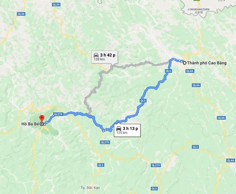 Cảnh quan trên đường đi Hồ Ba Bể từ Cao Bằng