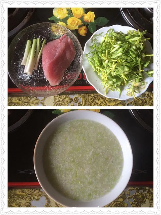 Cháo thịt heo hoa thiên lý