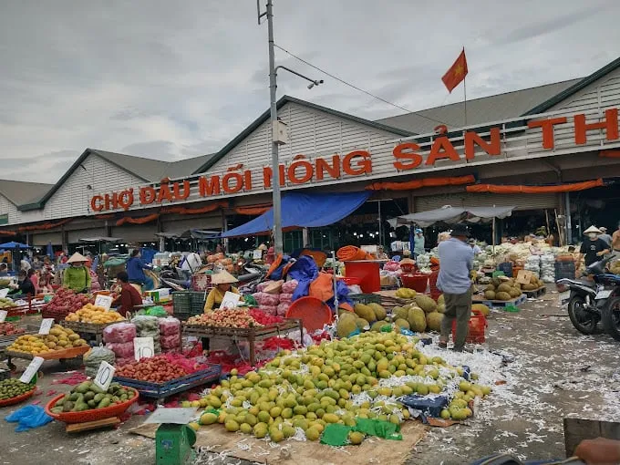 Chợ đầu mối nông sản Thủ Đức sầm uất về đêm. Ảnh: Quang Dinh.