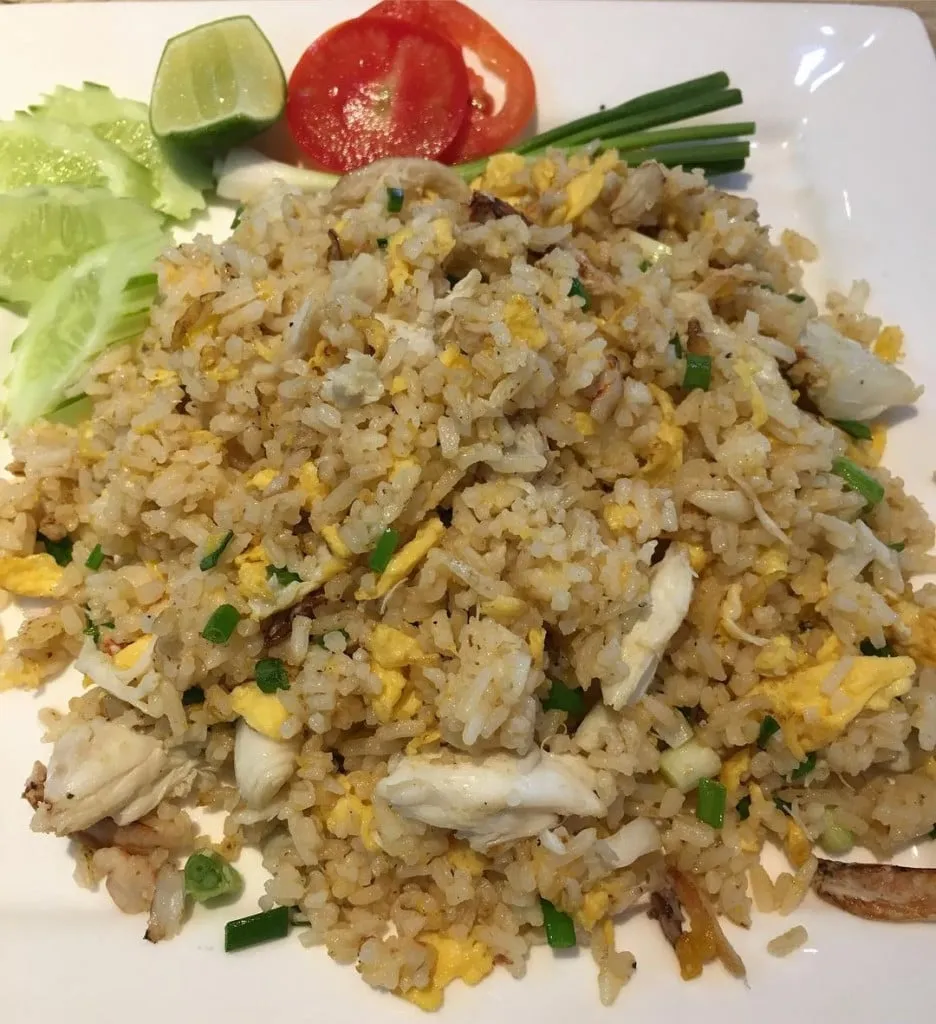 Cơm chiên ghẹ Thái Lan. Ảnh: foodsfoodsss