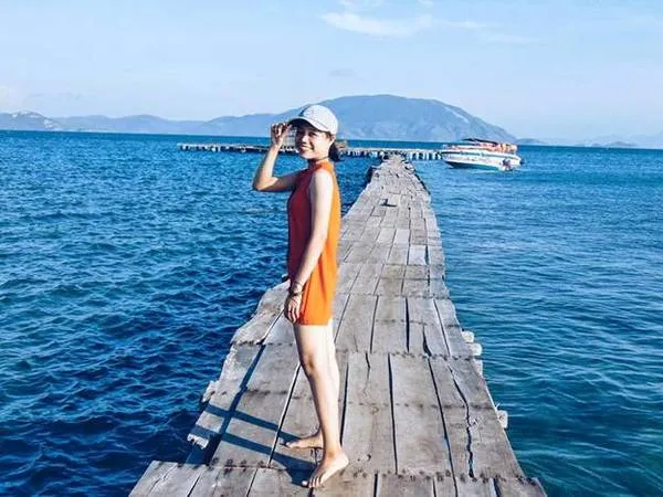 Con đường dưới biển ở Điệp Sơn.