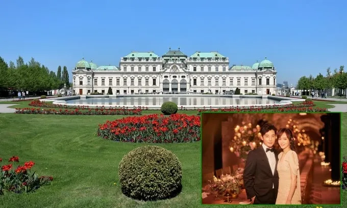 Cung điện Belvedere ở thủ đô Vienna (Áo) được xây dựng vào đầu thế kỷ 18, bởi kiến trúc sư Baroque nổi tiếng - Johann Lucas von Hildebrandt - với mục đích làm nơi nghỉ dưỡng mùa hè của Hoàng tử Eugene xứ Savoy (1663-1736). Đây là một trong những điểm du lịch hút khách nhất nước Áo, cũng là nơi cặp sao Hoa ngữ Đường Yên - La Tấn tổ chức đám cưới đẹp như mơ vào ngày 28/10.