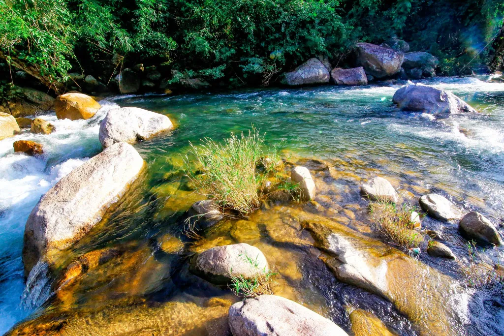 Dòng suối trong vắt tại Suối Tiên Nha Trang