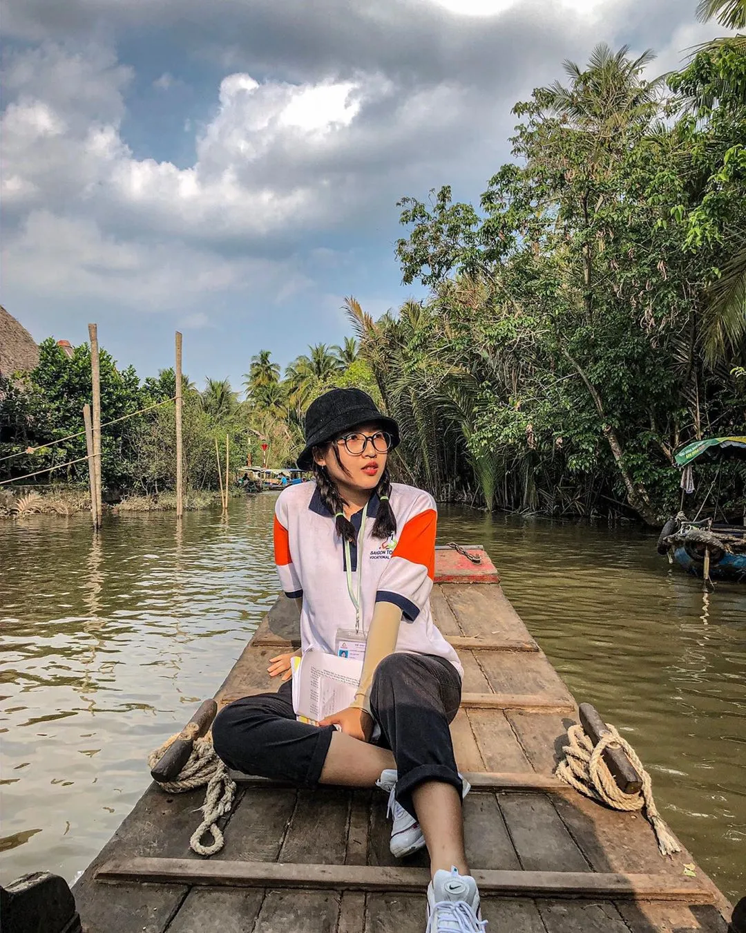 Du khách tham quan Cù Lao Thới Sơn