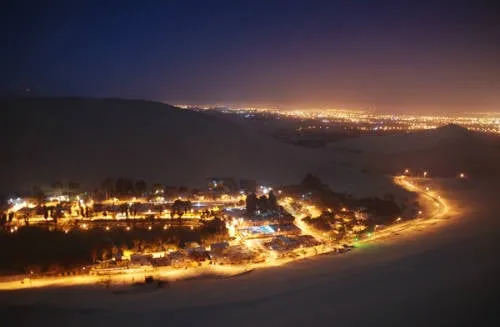 Đường bộ dẫn đến ốc đảo Huacachina