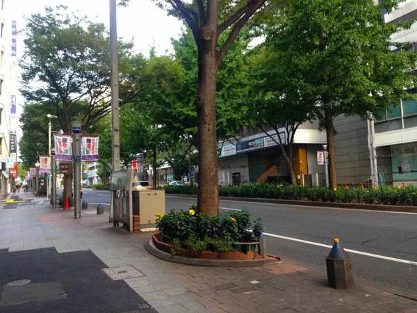 Đường phố Nagoya vắng vẻ vào buổi sáng