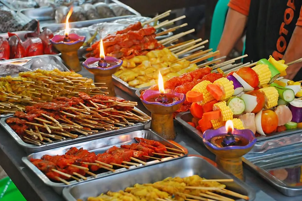 Hải sản nướng ở chợ đêm Gili Trawangan