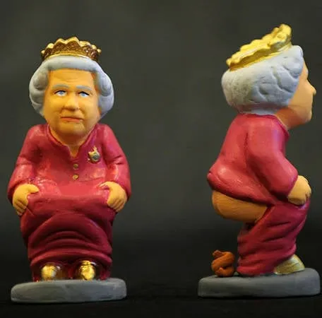 Hình ảnh bức tượng Caganer truyền thống của người Catalan