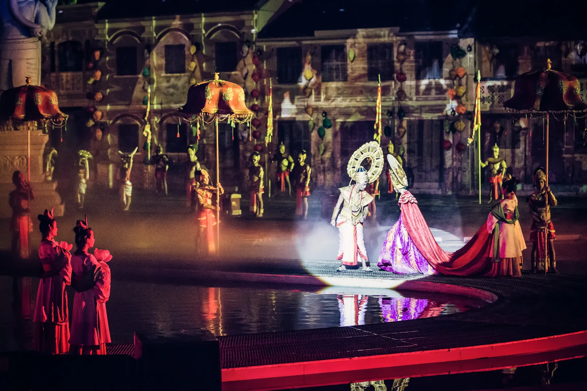 Hình ảnh vương quốc Chăm Pa trong show diễn Ký Ức Hội An. Ảnh: Fb Đảo Ký Ức Hội An - Hoi An Memories Land.