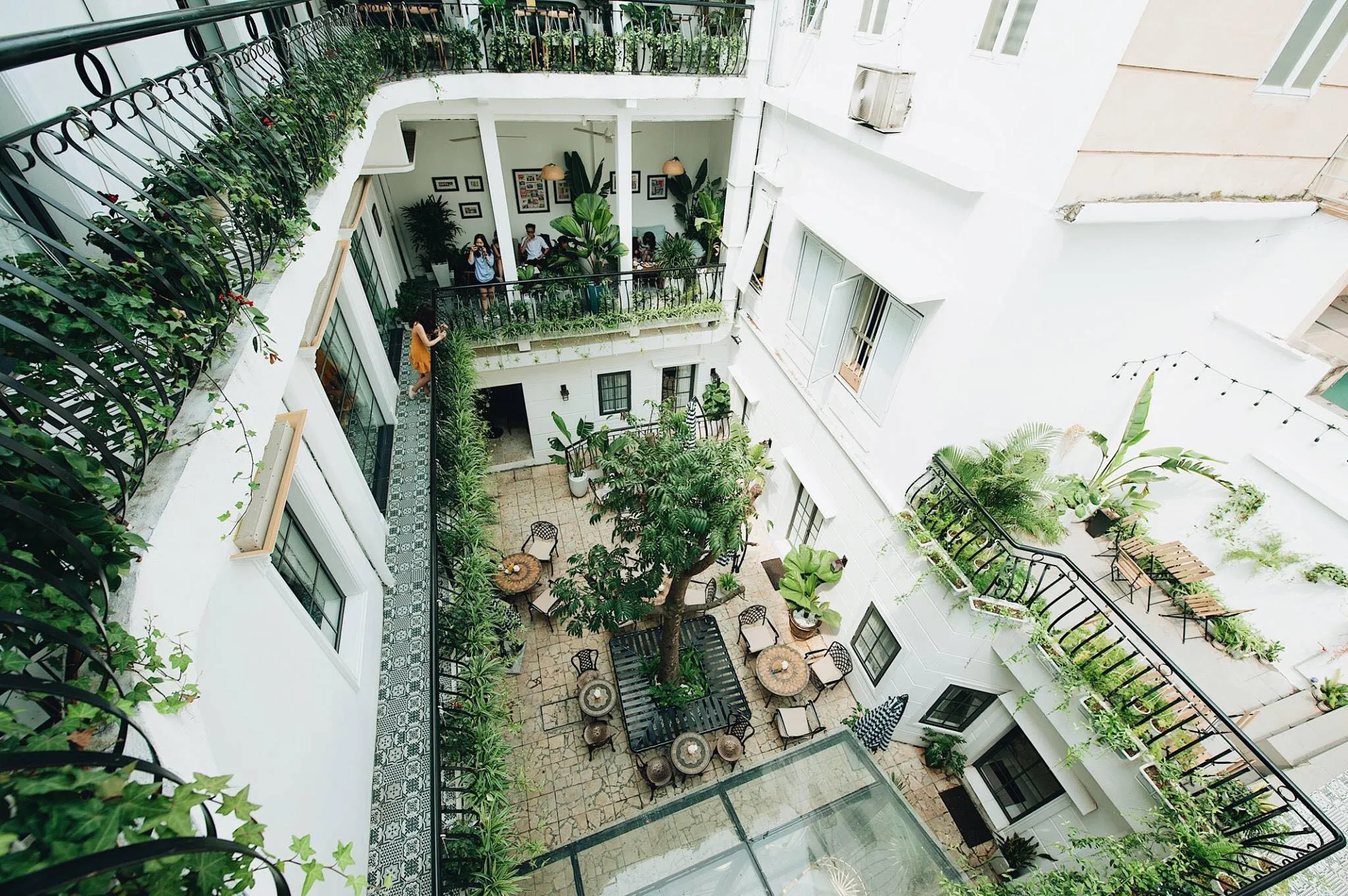 Không gian xanh mát tại Trill Bistro