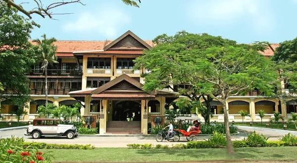 Khu nghỉ dưỡng Victoria Angkor Resort &amp; Spa nhìn từ trên cao. Ảnh: victoriahotels.asia