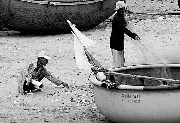 Khung cảnh yên bình tại làng chài Vũng Tàu.