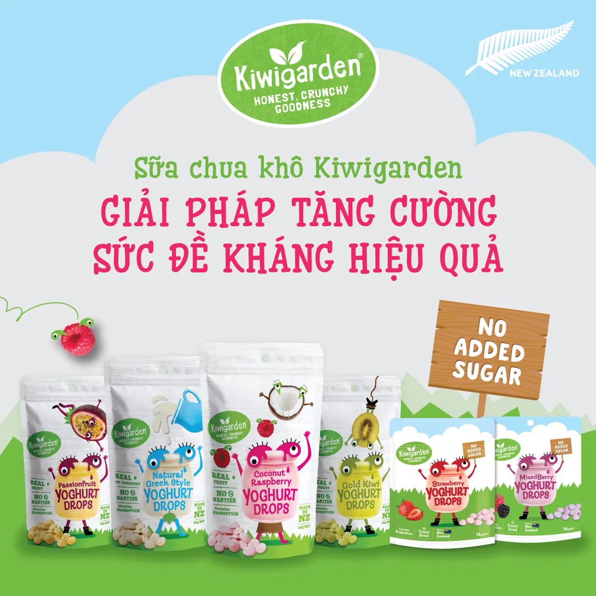 Lợi ích của sữa chua khô Kiwigarden