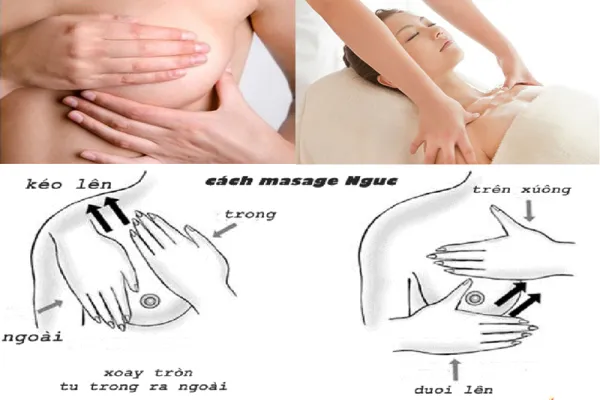 Massage ngực kích thích sữa về