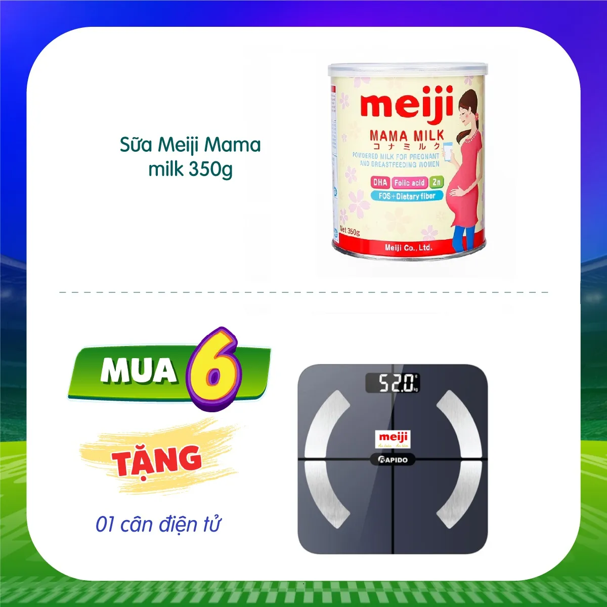 Mô tả ảnh: Quảng cáo sữa Meiji Mama Milk tại Festival Mẹ bầu và Em bé 2024