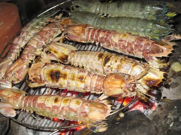 Món tôm tít đặc sản tại biển Suối Ồ. Ảnh: ST