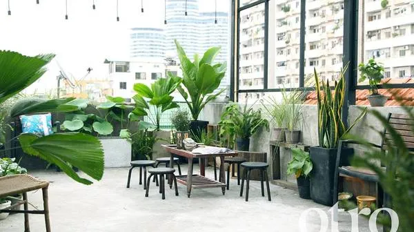 Một góc sân thượng OTRO Homestay. Ảnh: FB OTRO