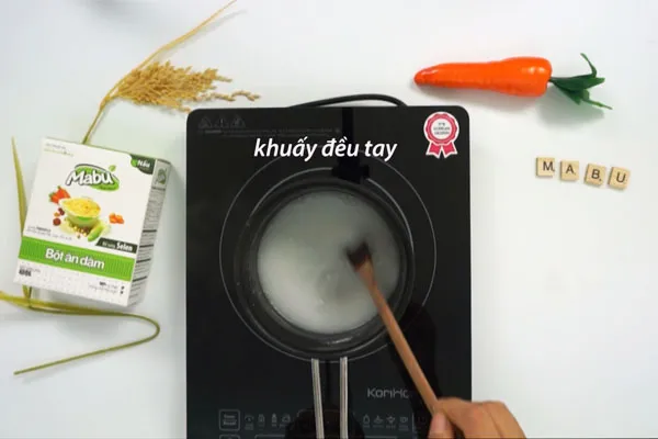 Nấu bột trên bếp