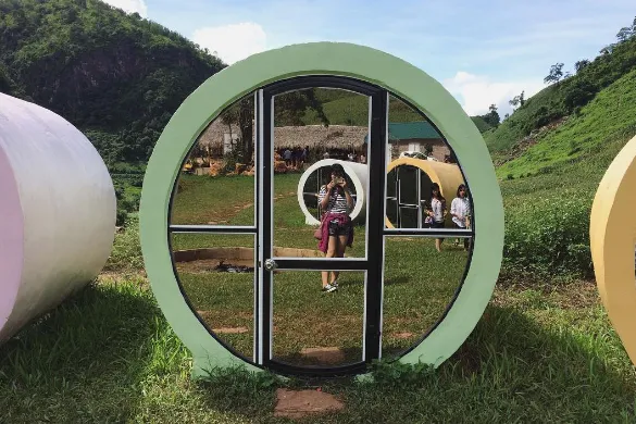Nhà ống tròn tại Mộc Châu Happy Land