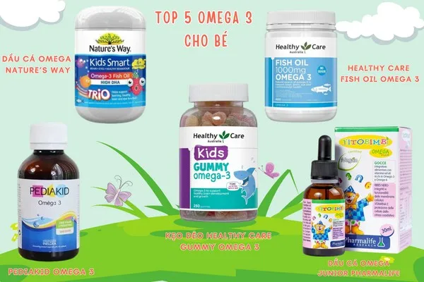 Nhiều loại Omega-3 cho bé trên thị trường