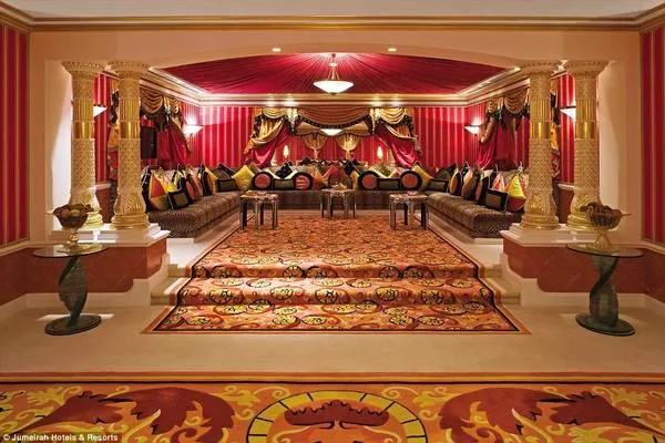Nội thất phòng hoàng gia tại Burj Al Arab