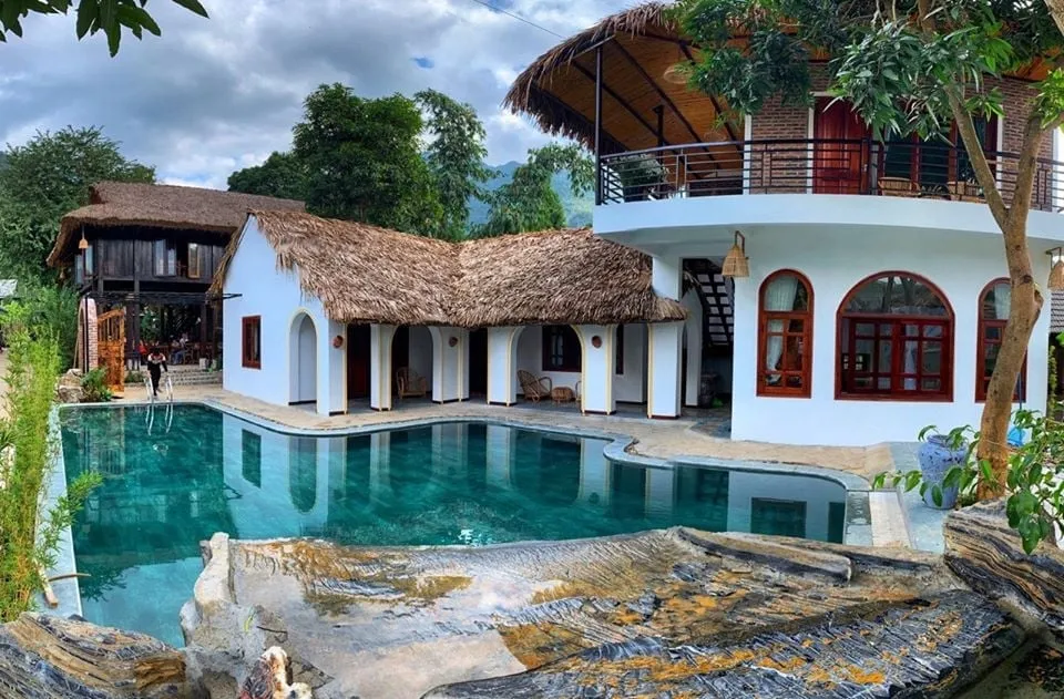 Nội thất phòng nghỉ tại Mai Châu Rustic Home