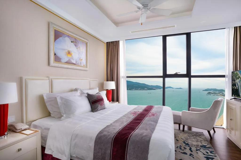 Phòng ngủ tại Vinpearl Condotel Beachfront Nha Trang