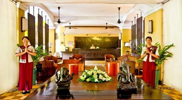 Sảnh khu nghỉ dưỡng Victoria Angkor Resort &amp; Spa. Ảnh: victoriahotels.asia